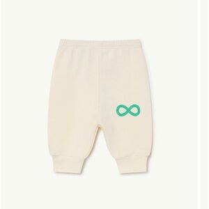Cream Kids Sweatpants with Green Accent by The Animals Observatory